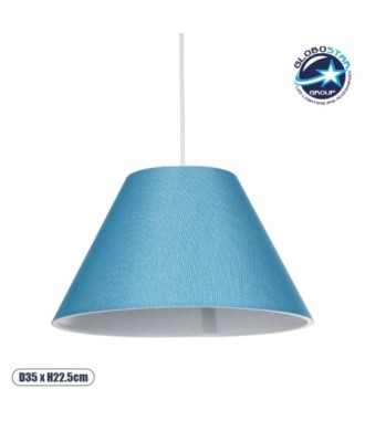 GLOBOSTAR® RIFT 203-0075 Μοντέρνο Κρεμαστό Φωτιστικό Οροφής με Ντουί 1 x E27 AC 220-240V IP20 - Μπλε - Μ35 x Π35 x Υ22.5cm